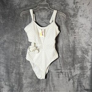 White Eyelet One-Piece Swimsuit
